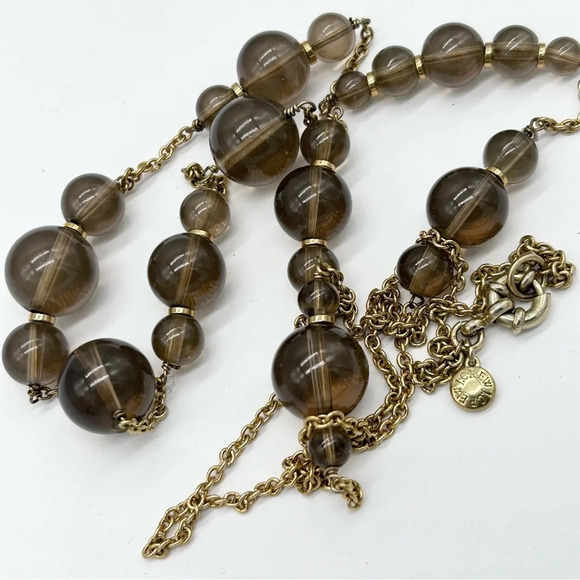 J. Crew Smoky Brown Beaded Necklace - Picture 2 of 3